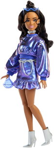 yVizBARBIE DELUXE STYLE with Brown Hair in Metallic Blue OutfityF2025/6/30z