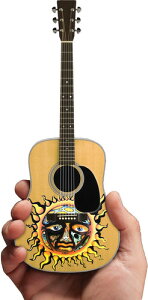 yVizAxe Heaven Sublime Large Sun Logo Natural Finish Mini Acoutstic Guitar Replica Collectible 2M-S09-5006 (~j`AM^[)