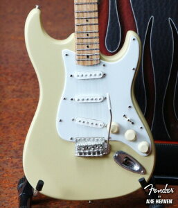 yVizAxe Heaven Fender Cream Stratocaster Mini Guitar Replica Collectible FS-013 (~j`AM^[ )