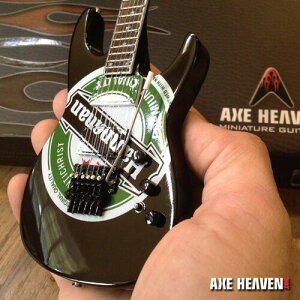 yVizAxe Heaven Green Hanneman Logo Mini Guitar Replica Collectible JH-605 (~j`AM^[ )