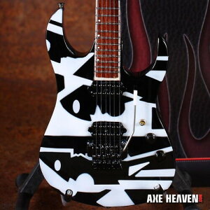 yVizAxe Heaven John Petrucci Dream Theatre Black & White Ernie Ball Music Man JP6 Picasso Mini Guitar Replica Collectible (~j`AM^[ )