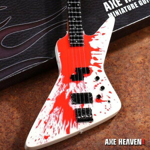yVizAxe Heaven Michael Anthony Blood Bass Mini Guitar Replica Collectible MA-323 (~j`AM^[)