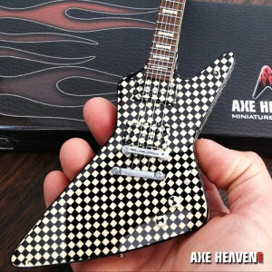 yVizAxe Heaven Rick Nielsen Checkered EXP Mini Guitar Replica Collectible RN-501 (~j`AM^[ )