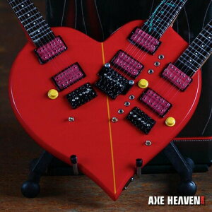 �y�V�i�zAxe Heaven Steve Vai SV-292 Red Tripleneck Heart Mini Guitar Replica Collectible SV-250