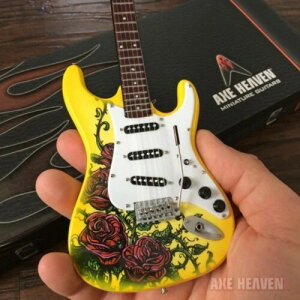 yVizAXE HEAVEN DL-572 D LOZEAU DOTD FENDER STRAT ROSE Roses Tattoo Mini Guitar yF2025/12/15z (~j`AM^[ )