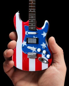 �y�V�i�zAxe Heaven Wayne Kramer Fender Stratocaster Stars & Stripes USA Mini Guitar Replica Collectible FS-011