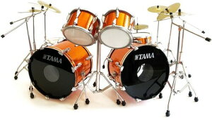 �y�V�i�zAxe Heaven Lars Ulrich Metallica Tama Magnetic Orange Mini Drum Kit Replica Collectible
