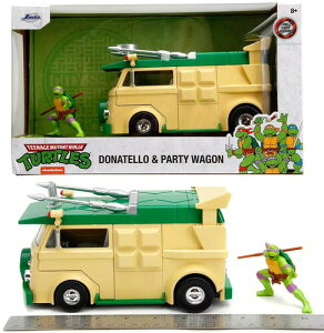 �y�V�i�zJada Toys - 1:24 Teenage Mutant Ninja Turtles - Hollywood Rides - Party Wagon with Donatello Figure (�~���[�^���g�E�j���W���E�^�[�g���Y /�p�[�e�B���S��) �yF2024/07/31�����z