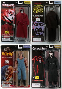 �y�V�i�zMEGO ACTION FIGURE HORROR SET�yF2026/3/17�����z(Blood Splattered Ghostface, Hatchet Victor Crowley, Hammer Plague Zombies, Grim Reaper)