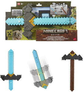 �y�V�i�zMinecraft Movie Click and Switch Sword and Pickaxe Role-Play 2-In-1 Toy (FIG)�yF2025/11/30�����z