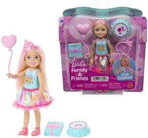 �y�V�i�zBarbie Club Chelsea Birthday-Themed Small Doll with Party Accessories, Blonde (�o�[�r�[ �`�F���V�[)�yF2026/4/30�����z