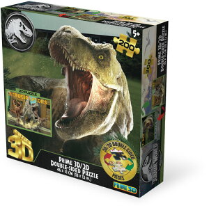 �W�O�\�[�p�Y���y�V�i�zJurassic World T-Rex vs Atrociraptors 200pc 18x12 in 3D/2D Double-Sided Puzzle�yF2026/4/28�����z
