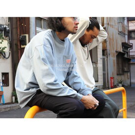 【 WEB別注 6色展開 9オンス 】 BIG MIKE / ビッグマイク HEAVY WIDE SUNGLASSES POCKET L/S TEE ［ 102238304 ］ヘビーウェイト ワイドシルエット サングラス ロンT Tシャツ 無地 経年変化 メンズ レディース ストリート アメカジ ワーク バイカー ワークウェア 作業着