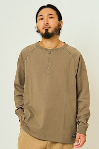 BIG MIKE 10OZ Henry Neck L/S Tee - 102538790 / �r�b�O�}�C�N 10�I���X �w�����[�l�b�N T�V���c / �w�r�[�E�G�C�g ����T ���n �X�E�F�b�g �C���i�[ / �u���E�� �A�b�V�� �X�~�N�� / �A���J�W �~���^���[ ��
