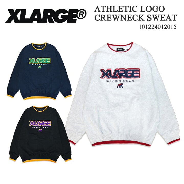 楽天市場】XLARGE エクストララージ ATHLETIC LOGO CREWNECK SWEAT 
