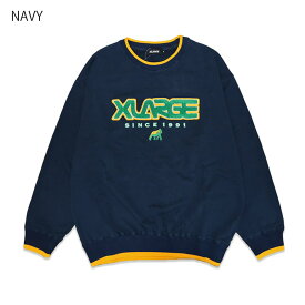 XLARGE エクストララージ ATHLETIC LOGO CREWNECK SWEAT アスレチックロゴ クルーネックスウェット トレーナー ベーシック 刺繍 人気 トレンド ブラック アッシュ グレー ネイビー 裏毛素材 保温性 吸水性 101224012015 春 秋 冬 送料無料 39ショップ