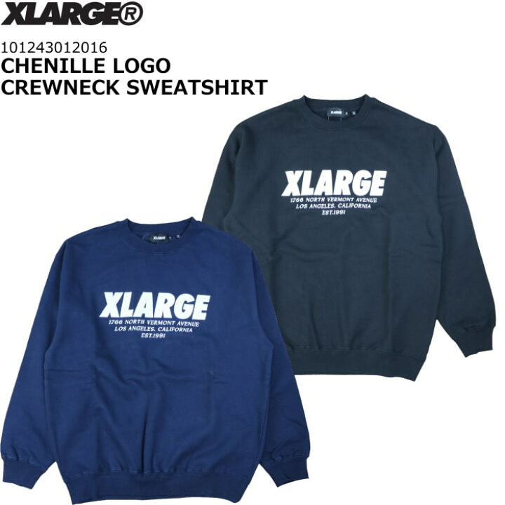 楽天市場】XLARGE CHENILLE LOGO CREW NECK SWEAT SHIRT エクストラ 