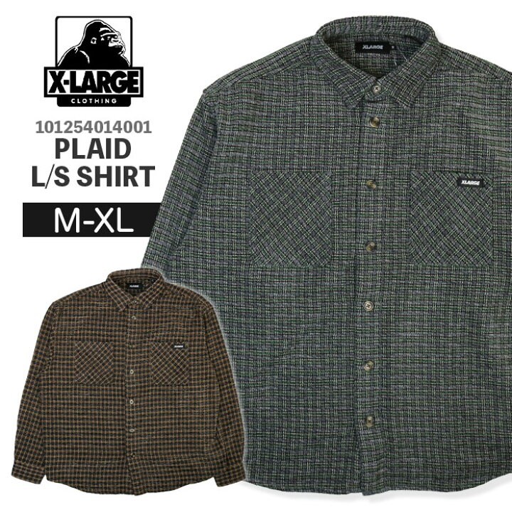 楽天市場】エクストララージ XLARGE プレイド ロングスリーブ シャツ 