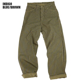 FULL COUNT フルカウント Brown Hickory Cinch Back Work Pants ブラウン ヒッコリー シンチ バックワークパンツ　 1129-3 送料無料 39ショップ