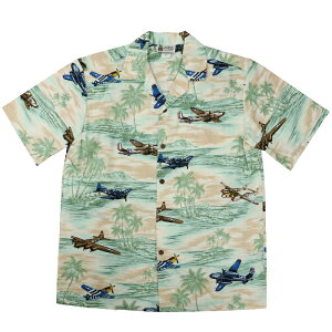 ALOHA REPUBLIC �A���n���p�u���b�N VINTAGE AIR SHOW ALOHA SHIRT �r���e�[�W �G�A�[ �V���[ �A���n�V���c AR500-1122 �������� �O���[��