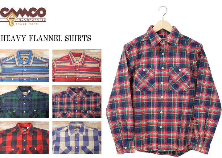 CAMCO カムコ HEAVY FLANNEL SHIRTS ヘビーウェイトネルシャツ CM-17 6color