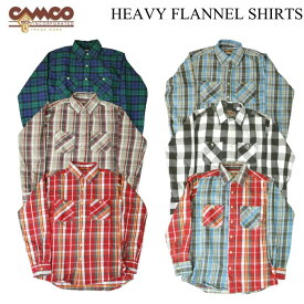 カムコ CAMCO ヘビーウェイト ネルシャツ HEAVY FLANNEL SHIRTS CM-21 メンズ 長袖 長袖シャツ フランネルシャツ ワークシャツ チェック チェック柄 厚手 ヘビーネル 綿100% コットン ポケット付き 赤 緑 青 定番 ブランド アメカジ ストリート メンズファッション 秋冬