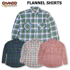 CAMCO カムコ HEAVY FLANNEL SHIRTS ヘビーウェイト フランネル シャツ CM-22 4colors 長袖 ワークシャツ ダブルフェイス チェック柄 アメカジ 暖かい 送料無料 アメリカ屋 ウェア 綿100% トップス 羽織 ヴィンテージ ビンテージ 経年変化 ギフト オシャレ かっこいい