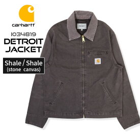 カーハート Carhartt WIP デトロイトジャケット ストーンキャンバス I034819-26S 【 2026 春 新作 】 ワークジャケット アウター メンズ 春 綿100% コットン コーデュロイ キャンバス生地 厚手 12オンス フロントジップ ジップアップ カバーオール アメカジ カジュアル