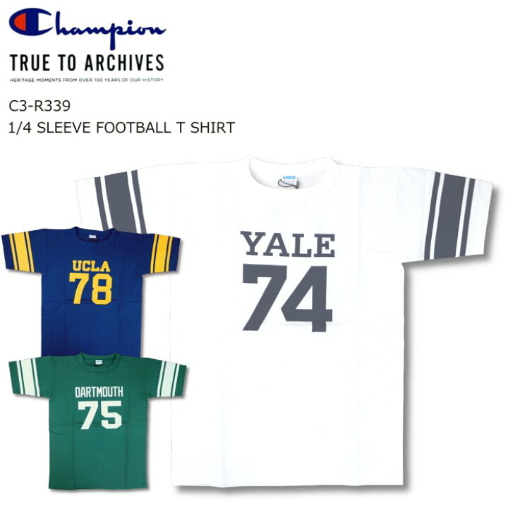 楽天市場】Champion TRUE TO ARCHIVES WIN 1/4スリーブフットボールT 