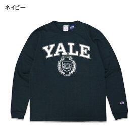 CHAMPION チャンピオン T1011 YALE LONG SLEEVE TEE 22FW MADE IN USA ティーテンイレブン イエール ロングスリーブ Tシャツ プリント 校章 オフィシャル 長袖 カレッジ カリフォルニア大学 ロサンゼルス校 ロゴ 春 秋 冬 トレンド C5-W402 送料無料 39ショップ