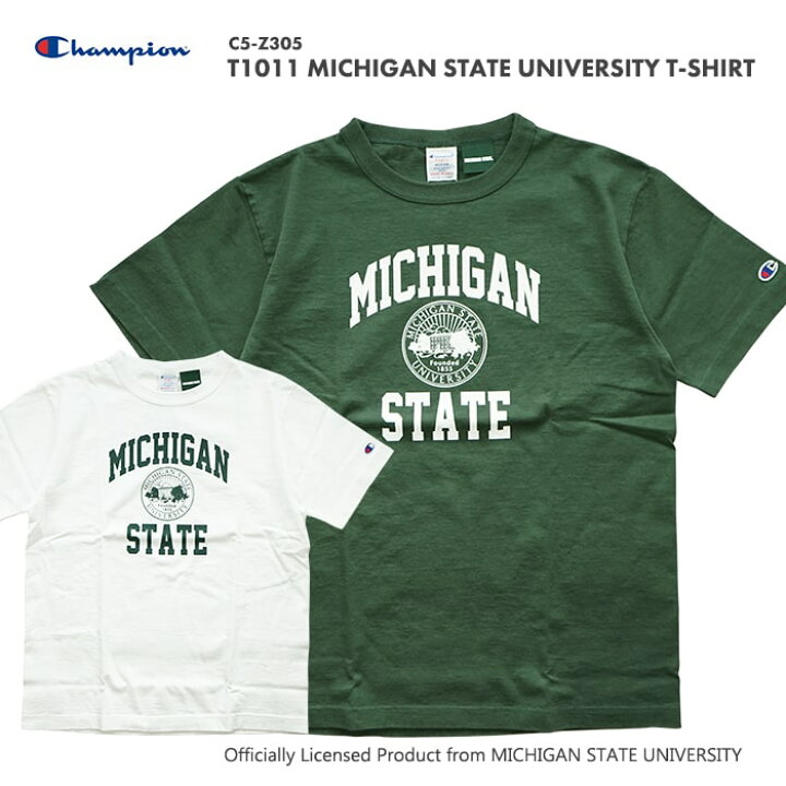 楽天市場】CHAMPION チャンピオン T1011 MICHIGAN STATE UNIVERSITY T 