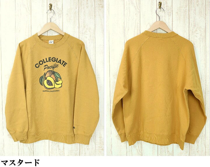 楽天市場】Collegiate Pacific CREW SWEAT カレッジエイトパシフィック 