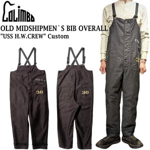 �R�����{ �r�u�I�[�o�[�I�[�� �J�X�^�� COLIMBO OLD MIDSHIPMEN`S BIB OVERALL USS H.W.CREW Custom DECK CREW STYLE BUTTON FRONT ZA-0231 Deck Black �������� �~���^���[ �I�[�o�[�p���c N-1 �b��ƈ� �f�b�L�N���[ �o�N