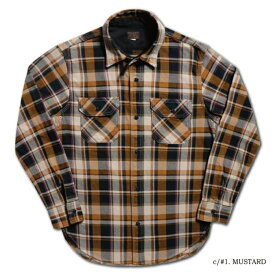 DELUXEWARE デラックスウエア hv-50 HEAVY COTTON FLANNEL SHIRT RIESMAN ヘヴィー コットン フランネル シャツ リースマン HV-50 MUSTARD(45) ヘビーネル 長袖 ワークシャツ アメカジ おしゃれ 日本製 メンズ 大人