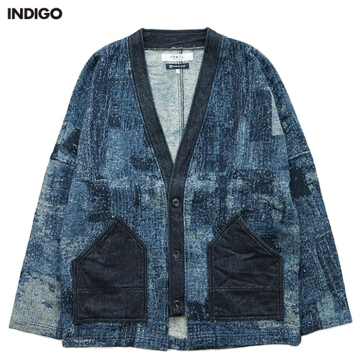 楽天市場】FDMTL ファンダメンタル JACQUARD BORO CARDIGAN RINSE  