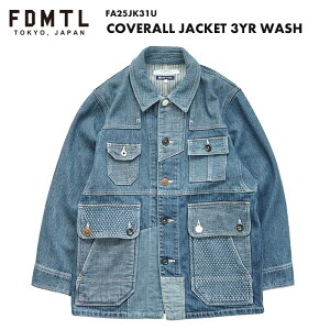 t@_^ FDMTL Jo[I[WPbg [Yh COVERALL JACKET 3YR WASH FA25JK31U Y j AE^[ WPbg { made in japan A { W[Y fj INDIGO CfBS Ntg}