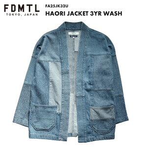 t@_^ FDMTL HDWPbg [YhH HAORI JACKET 3YR WASH FA25JK32R Y j  AE^[ WPbg { made in japan A { W[Y fj INDIGO CfBS Ntg}