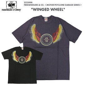 FREEWHEELERS フリーホイーラーズ ＜MOTOR PSYCLONE GARAGE SERIES＞ WINGED WHEEL ウイングド・ホイール T-シャツ 2325008 送料無料 39ショップ