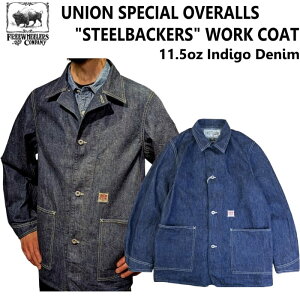 �t���[�z�C�[���[�Y �X�e�B�[���o�b�J�[�Y ���[�N�R�[�g FREEWHEELERS UNION SPECIAL OVERALLS STEELBACKERS WORK COAT �W���P�b�g 2621004 11.5oz INDIGO DENIM �J�o�[�I�[�� ���{�� �������� �A�����J�� �A���J�W ��
