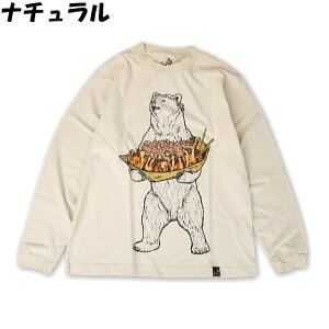 go slow caravan �S�[�X���[�L�����o�� TAKOYAKI KUMA L/S TEE USA/C �����Ă��N�} �����O�X���[�uTEE �� T�V���c �z���C�g �i�`������ �u���[�O���[�� ���F �L�����v �l�C ���W���[ ���킢�� �j�����p 39�V