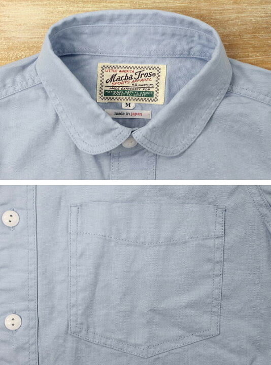 楽天市場】MacbaTros マクバトロス ROUND COLLAR WORK SHIRTS ラウンド 