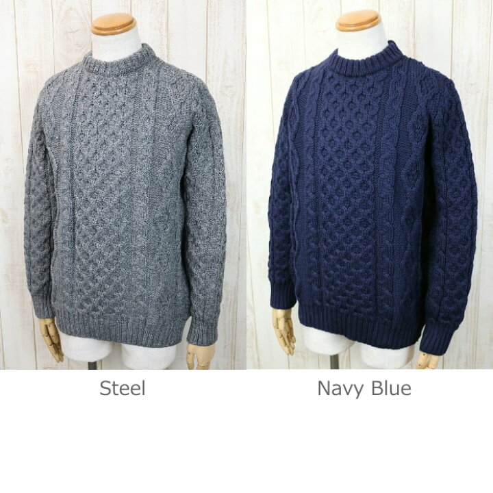 楽天市場】Kerry Woollen Mills ケリーウーレンミルズ Aran Cable Crew 