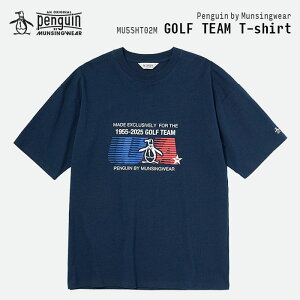 Penguin by Munsingwear GOLF TEAM T-shirt �y���M�� �o�C �}���V���O�E�F�A �S���t�`�[�� T�V���c MU5SHT02M �O���t�B�b�N �v�����g �S���t �C���i�[ �X�|�[�c �^�� ��100% �R�b�g�� �g�b�v�X �� ���� �V���v