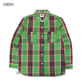 Pherrow's フェローズ HEAVY FLANNEL SHIRTS ヘビーネルシャツ フランネルシャツ 春 秋 冬 22W-720WS 3color ベージュ グリーン ネイビーブルー 3本針縫製 羽織り チェックシャツ 耐久性 空環仕上げ 経年変化 綿 尿素ボタン 送料無料 39ショップ