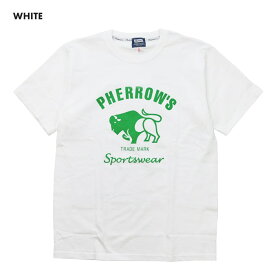 Pherrow's フェローズ BUFFALO PRINT T-SHIRT バッフォロー プリント Tシャツ 24S-PT2 送料無料 39ショップ