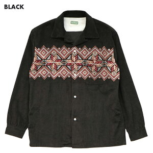 tF[Y Pherrow's hJ R[fC Vc Embroidery Corduroy Shirt 25W-PIS1 Y Vc Ap m gbvX Ch H ~ L XL ubN I[u  100 Rbg R[fBl[