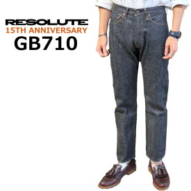 RESOLUTE GB710 GHOST BLACK リゾルト ブラックジーンズ ゴーストブラック テーパードストレート