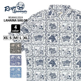 レインスプーナー Reyn spooner ラハイナ セーラー LAHAINA SAILOR m180612519 アロハ アロハシャツ ハワイアンシャツ 柄シャツ 半袖 トップス 総柄 ホワイト ブラック ネイビー デニム 羽織 定番 ブランド 高級 カジュアル ストリート おしゃれ メンズ アメカジ 大きめ