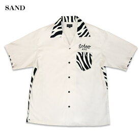 Schott ショット ZEBRA PRINT COMBI SHIRT ゼブラプリントコンビシャツ アニマルプリント ブラック サンド ホワイト シャツ 半袖シャツ ゼブラ柄 刺繍 柄シャツ ポケット ショート丈 春 夏 アメリカ屋 3125076 2color 送料無料