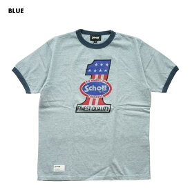 Schott ショット HEATHER TRIM T-SHIRT"NO.1 AMERICAN" ヘザートリムTシャツ "ナンバーワン アメリカン" 782-4134009 送料無料 39ショップ